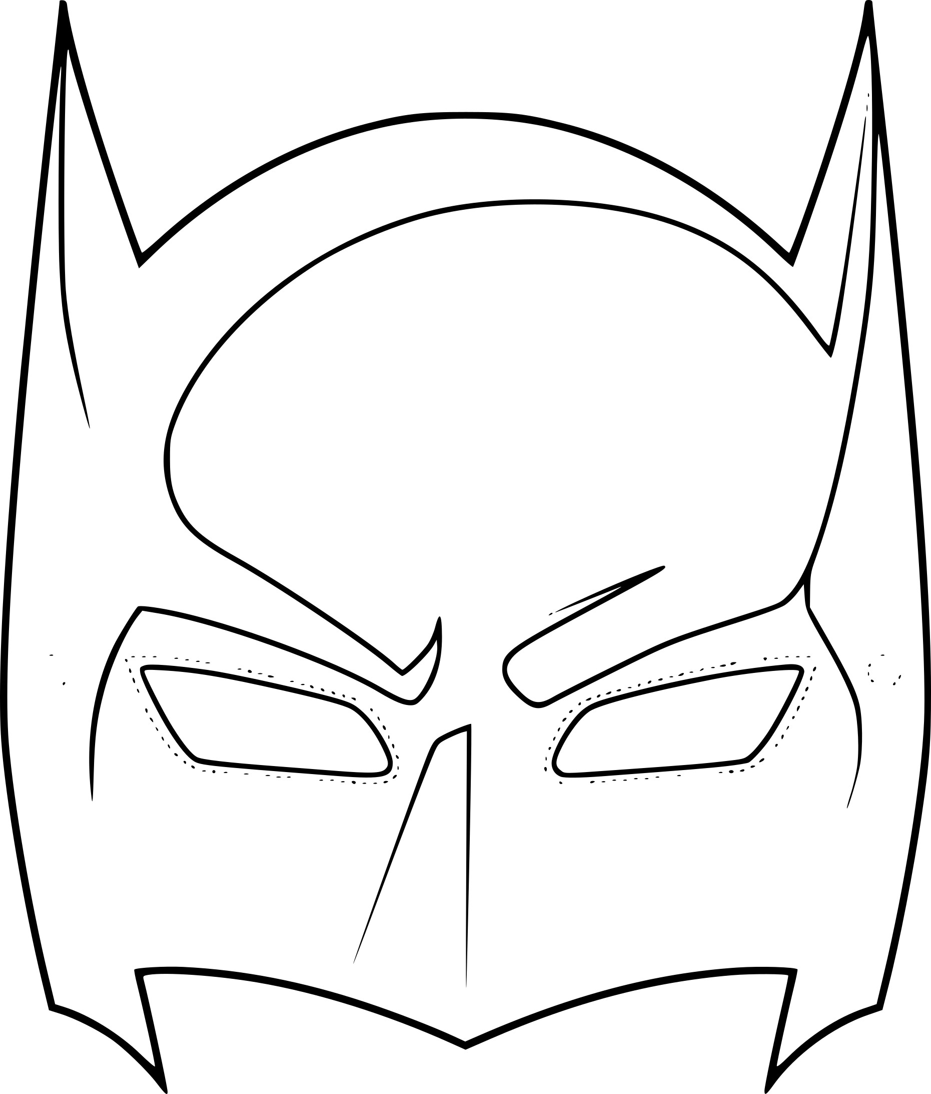 Disegno di Maschera di Batman da colorare