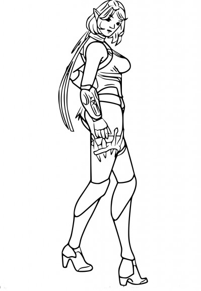 Paladins Skye coloring page