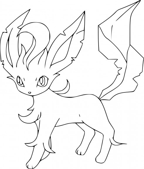 Coloriage Phyllali Pokemon à imprimer