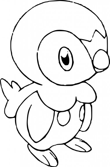 Disegno di Pokemon Piplup da colorare