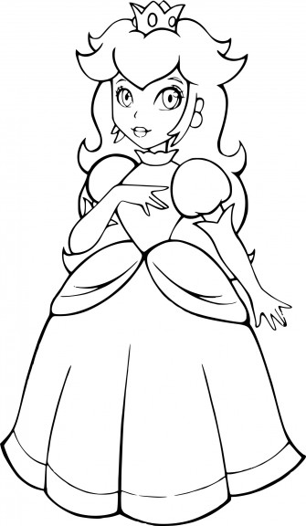 Disegno di Principessa Peach da colorare