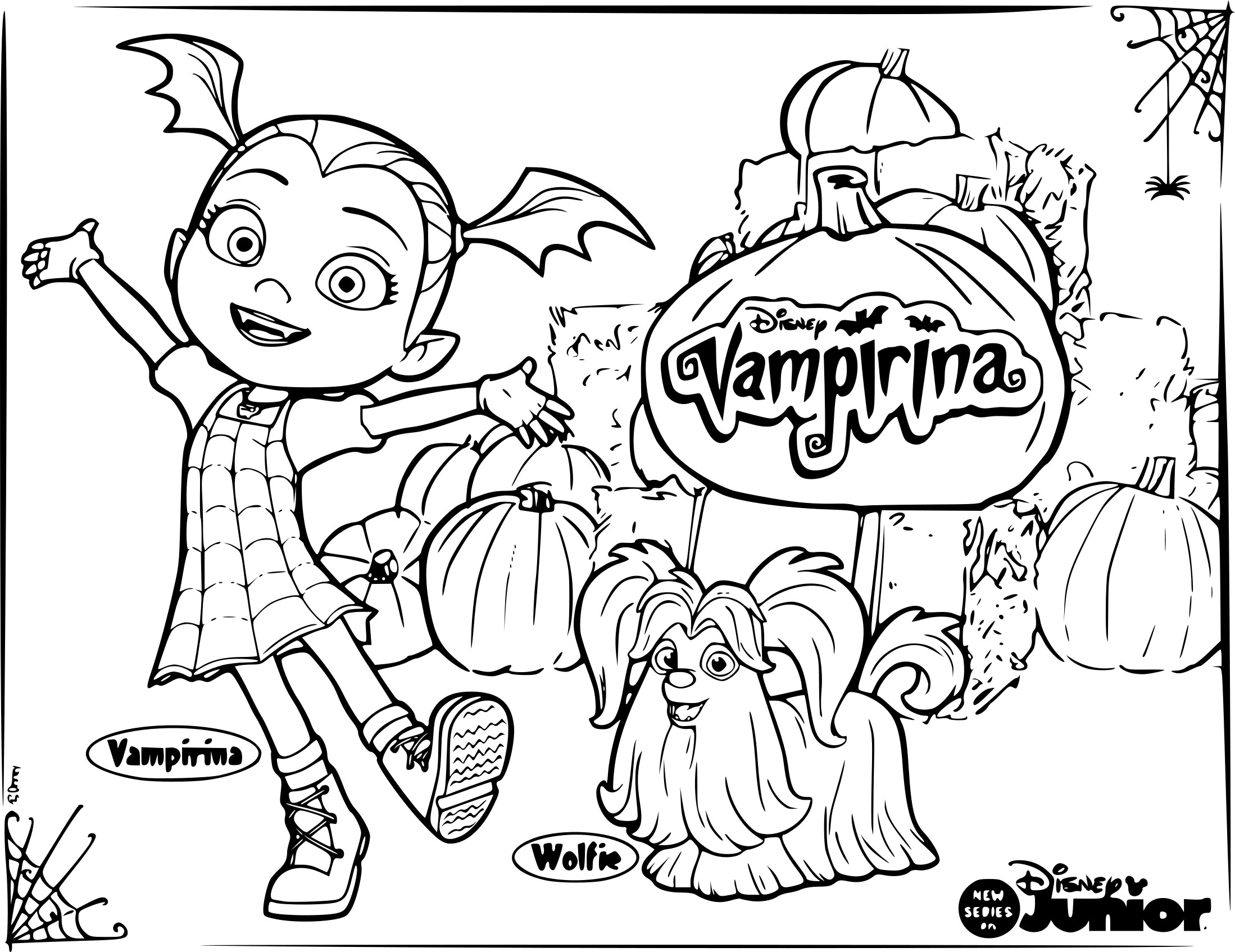 Disegno di Vampirina da colorare