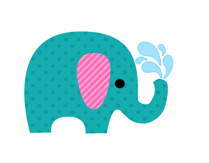 Bébé éléphant arrose