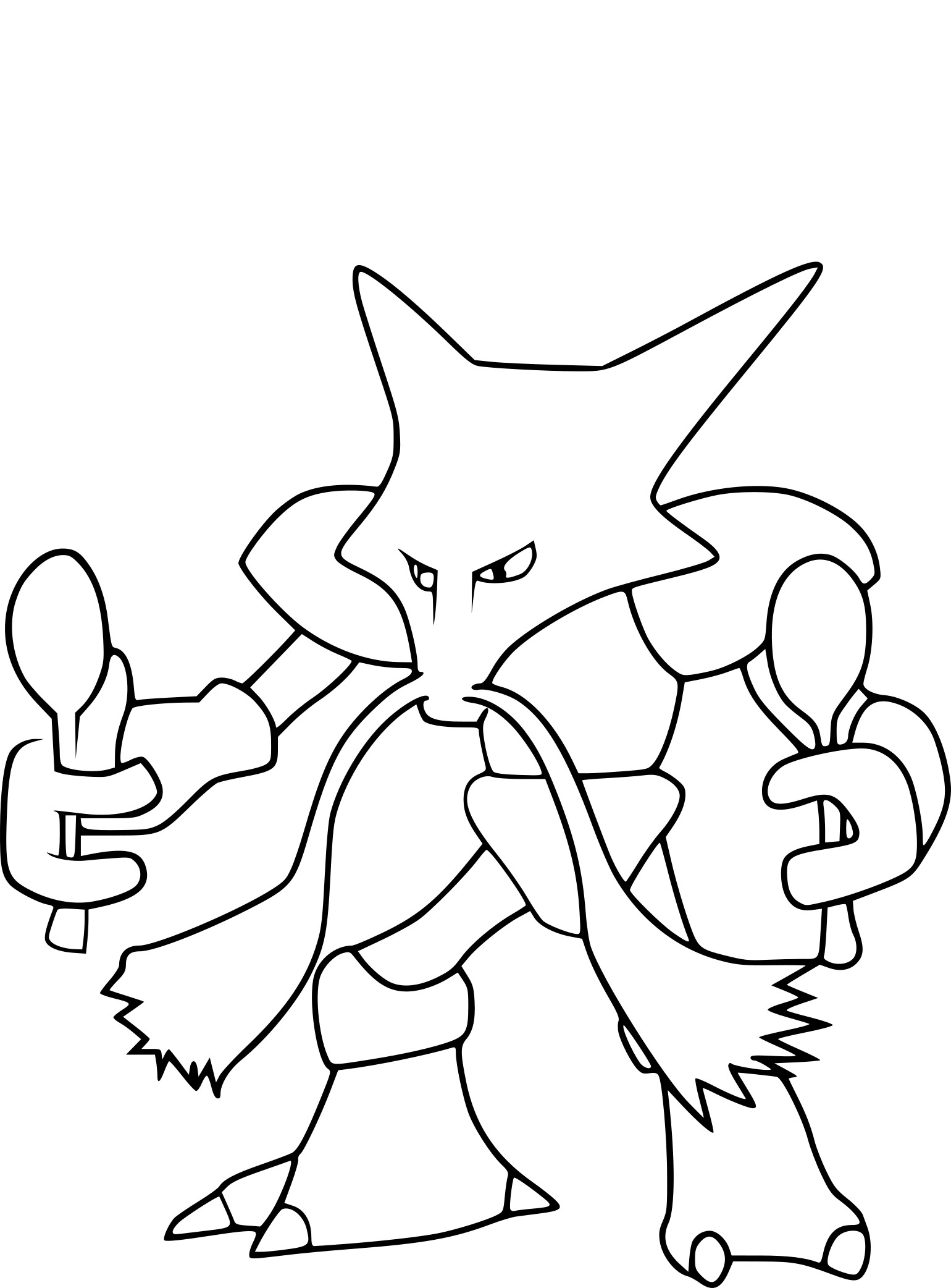 Disegno di Pokemon Alakazam da colorare