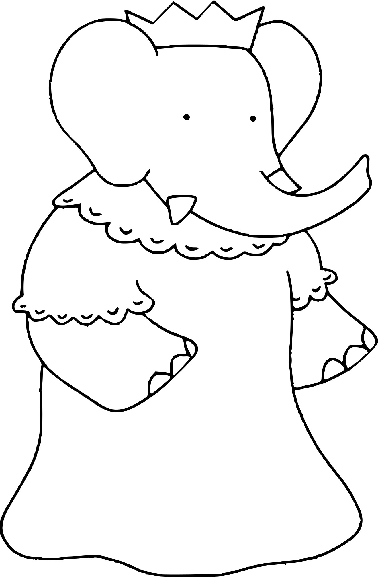 Coloriage Babar Céleste