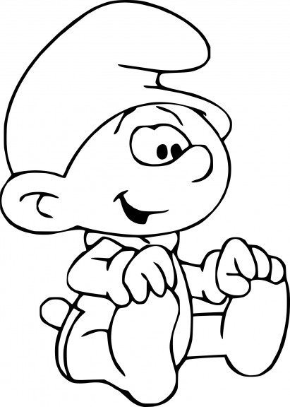 Baby Smurf coloring page