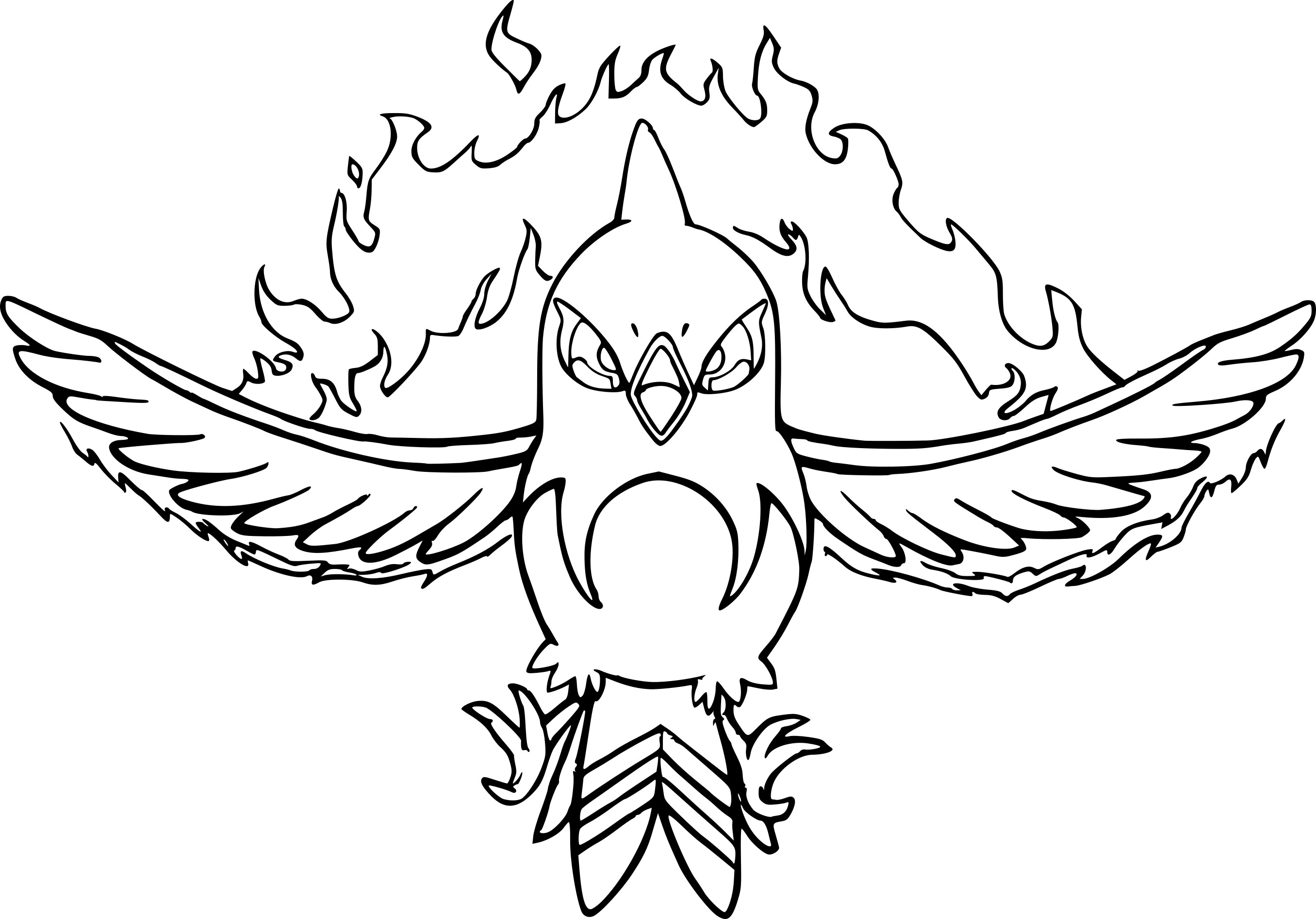 Pokemon Fletchinder coloring page