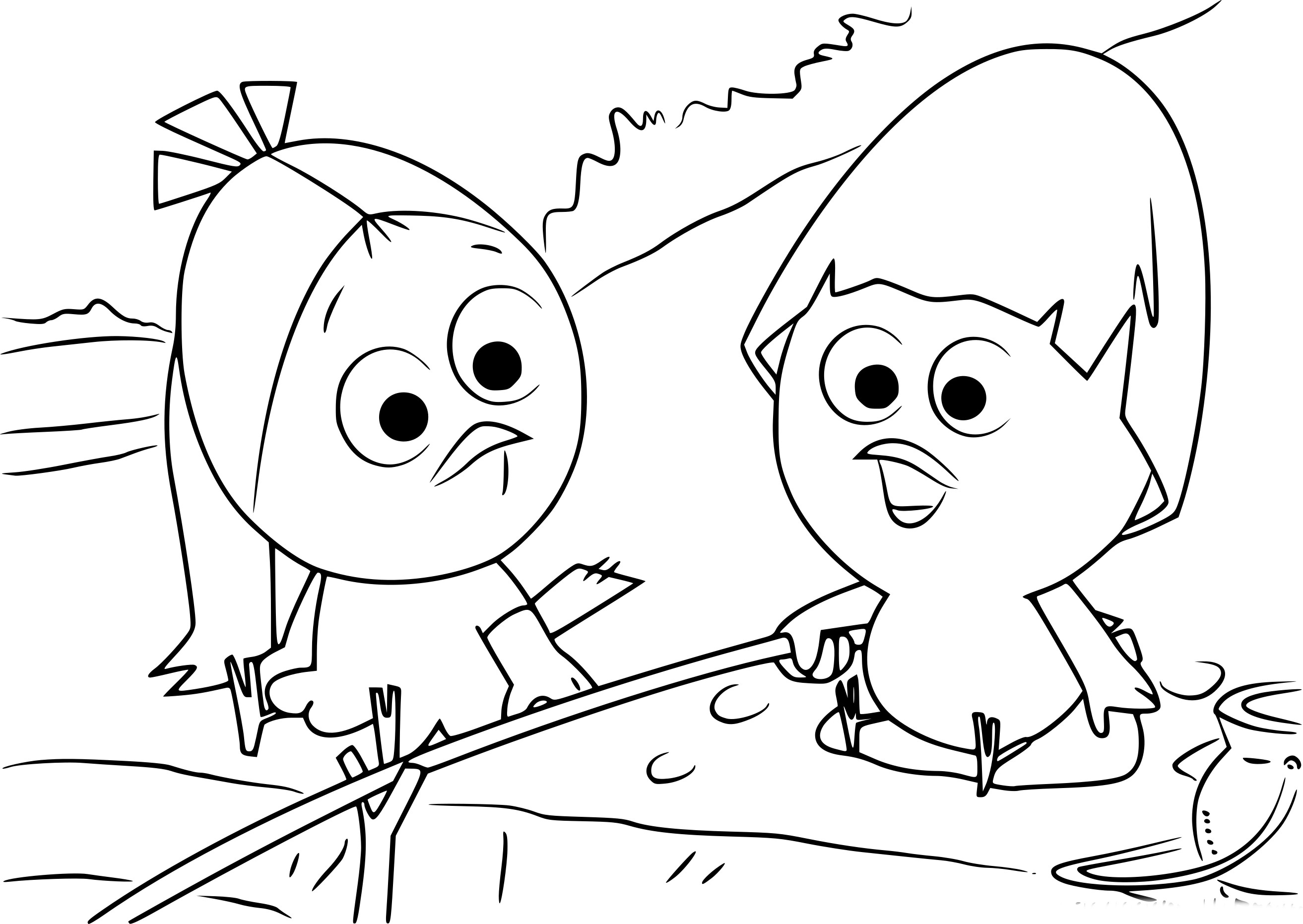 Calimero And Priscilla coloring page