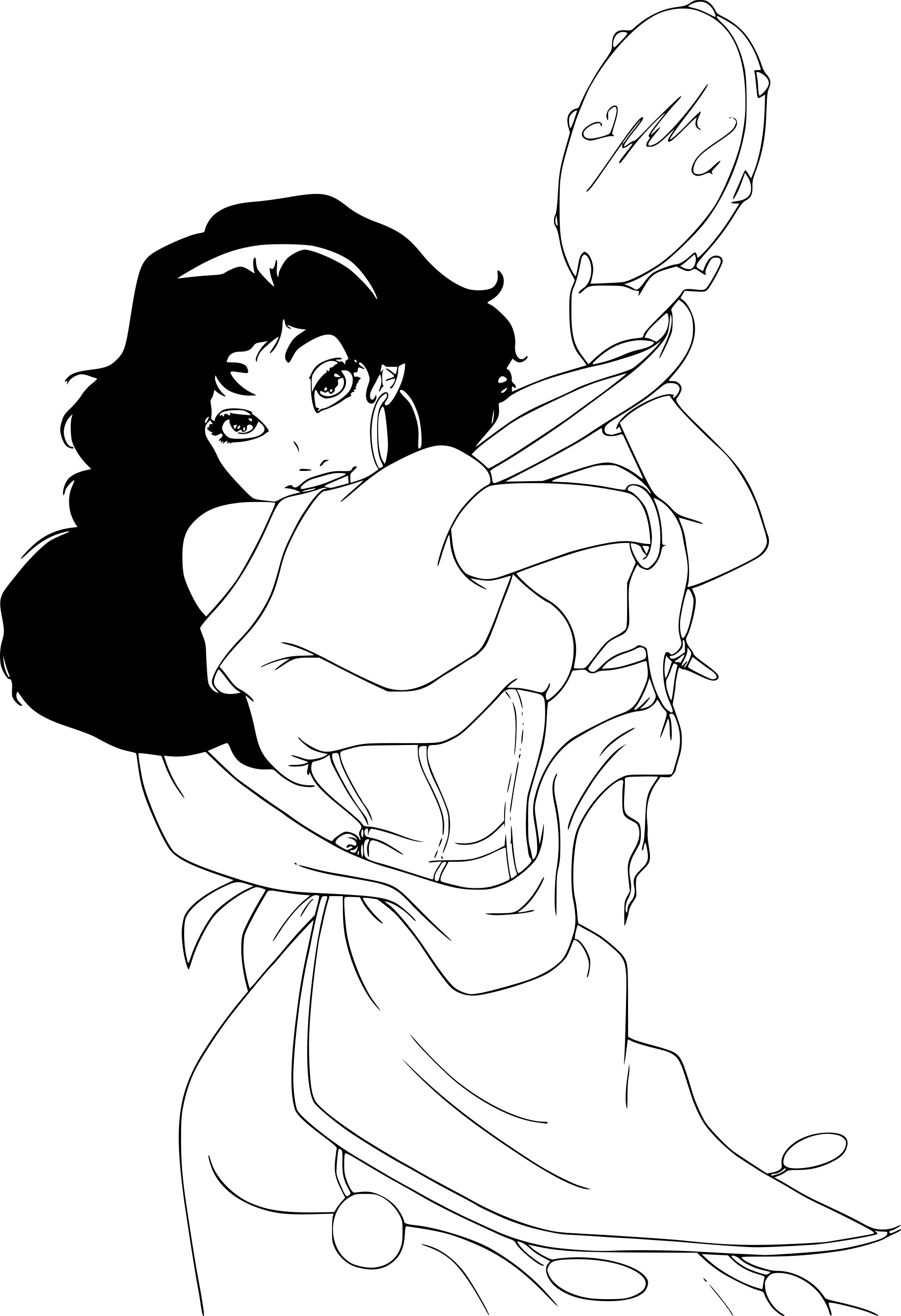 Disegno di Esmeralda Disney da colorare