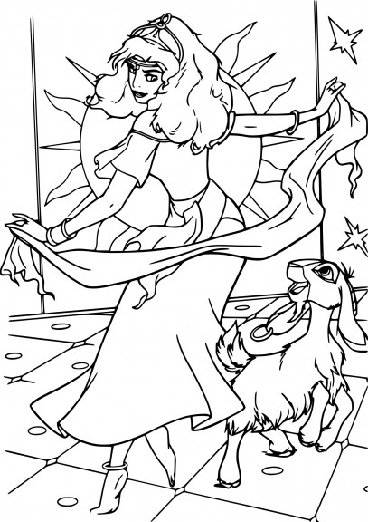 Esmeralda From The Hunchback Of Notre Dame coloring page