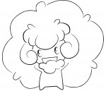 Whimsicott Pokemon coloring page