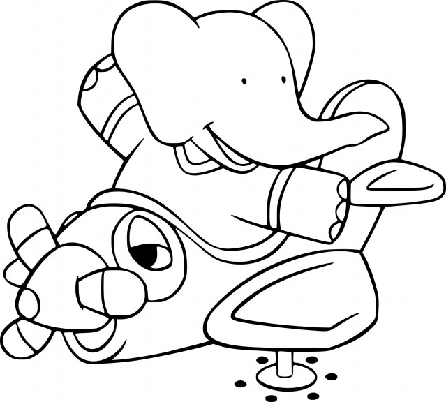 Coloriage fils de Babar