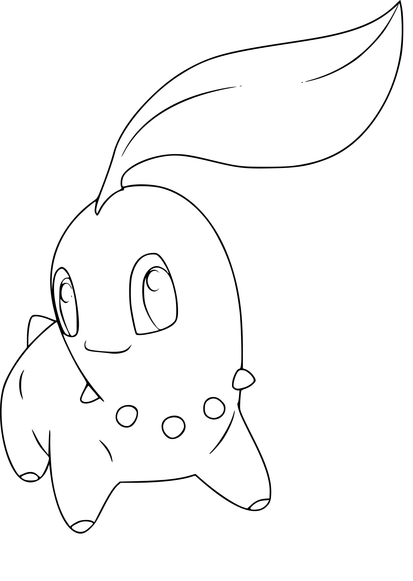 Disegno di Pokemon Chikorita Chikorita da colorare