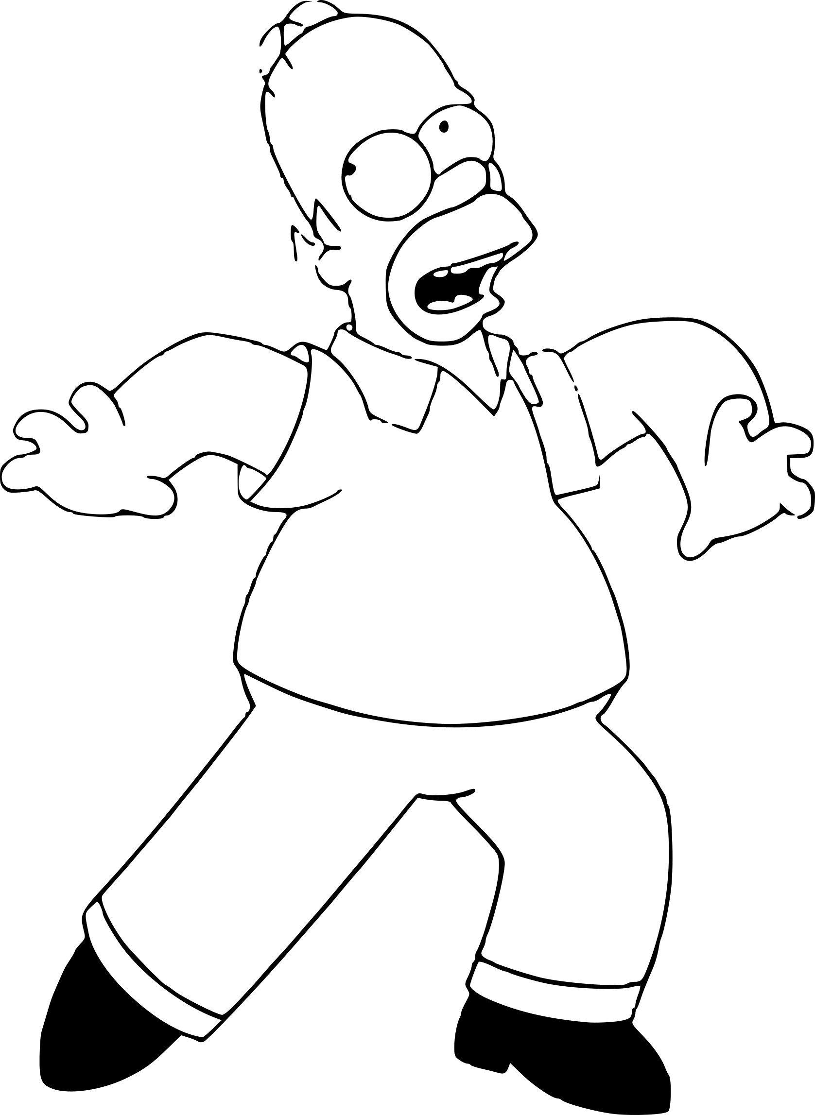 Homer Simpson coloring page