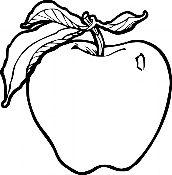 The Apple coloring page