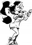 Mademoiselle Jeanne In Gaston Lagaffe coloring page