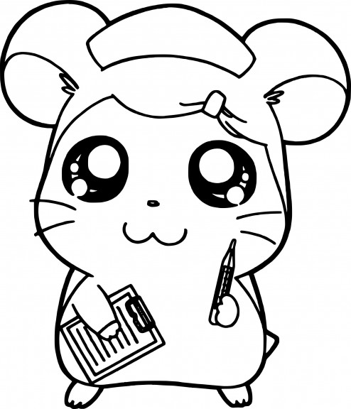 Coloriage manga Hamtaro