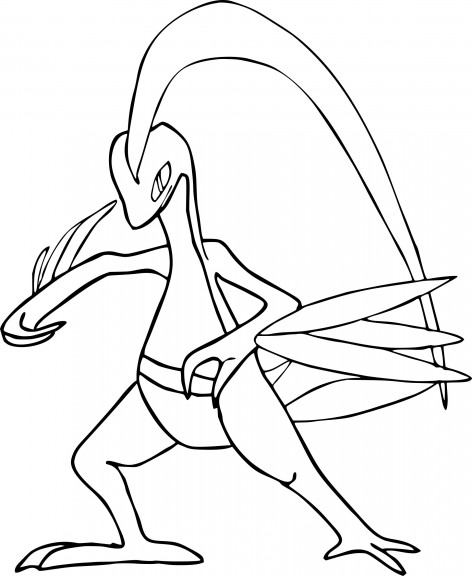 Grovyle Pokemon coloring page