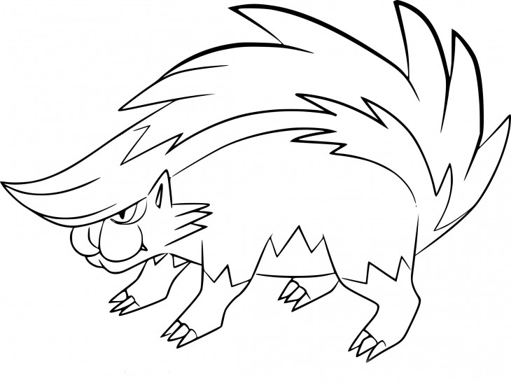 Pokemon Skuntank coloring page