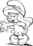 Smurfette coloring page