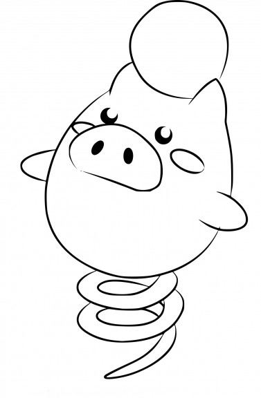 Spoink Pokemon coloring page