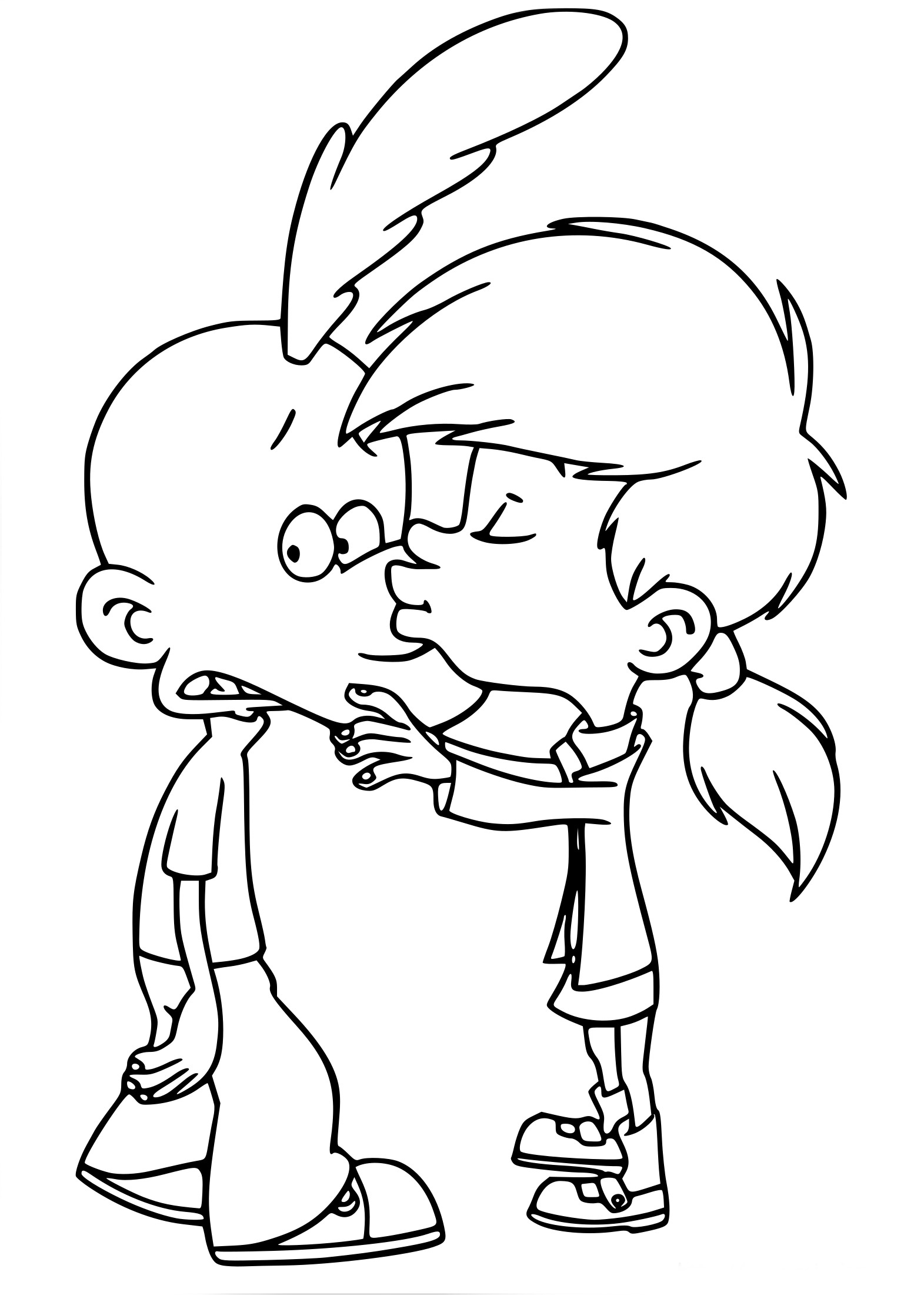 Titeuf And Nadia coloring page