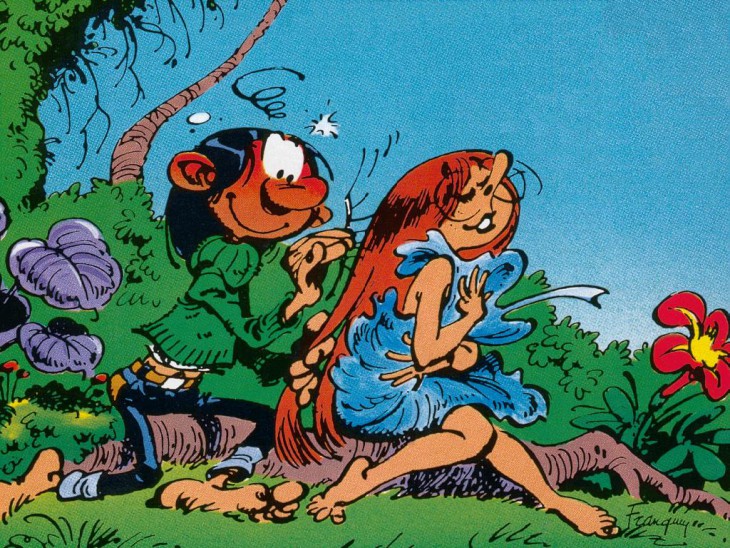 Disegno di Mademoiselle Jeanne in Gaston Lagaffe da colorare