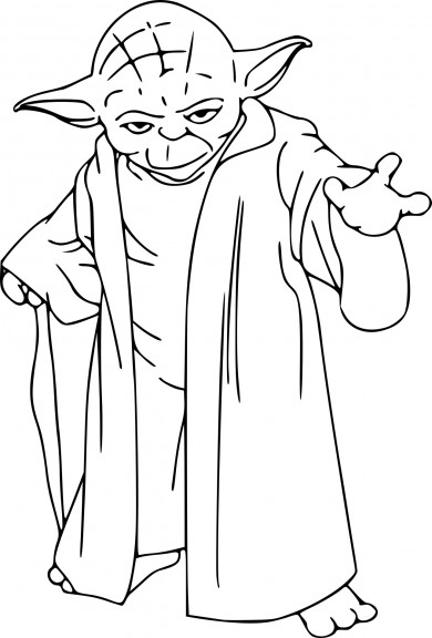 Disegno di Maestro Yoda da colorare