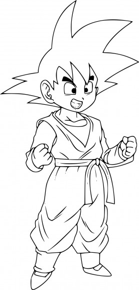 Son Goten drawing and coloring page