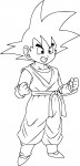 Son Goten drawing and coloring page