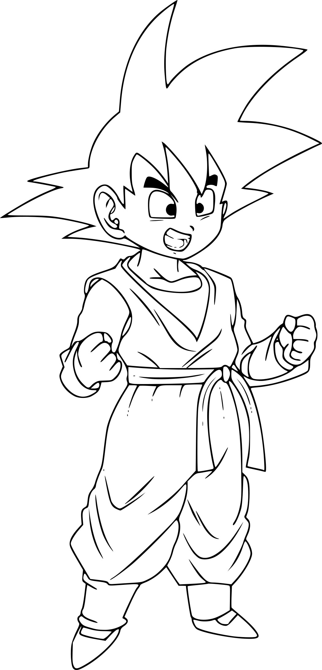 Son Goten drawing and coloring page