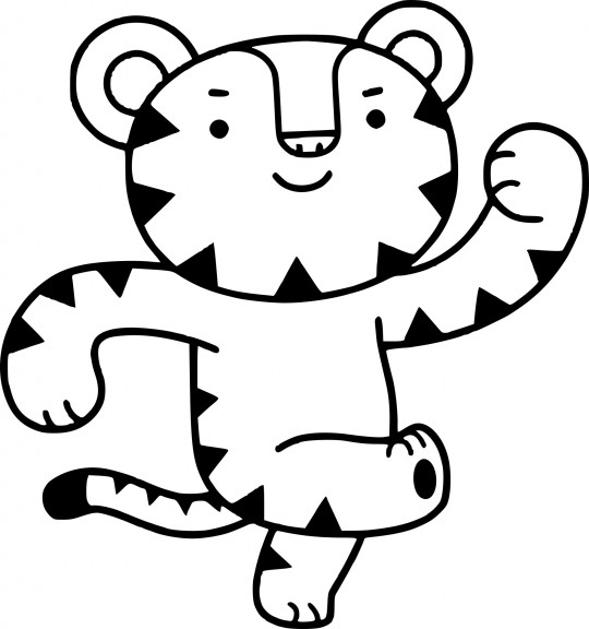 Coloriage Soohorang tigre blanc