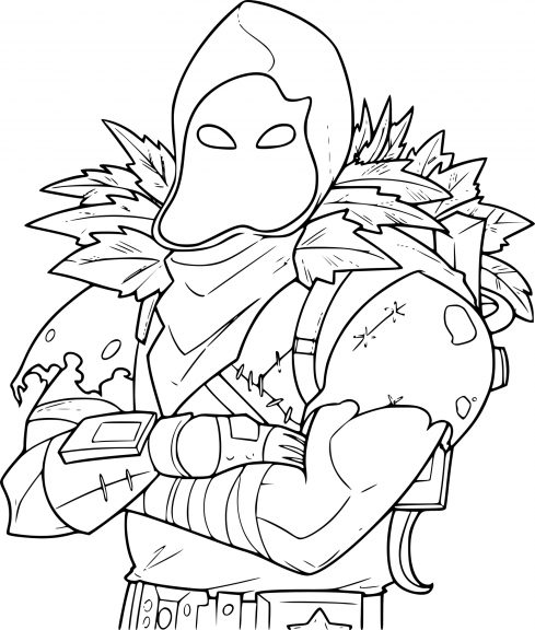 Raven From The Game Fortnite coloring page