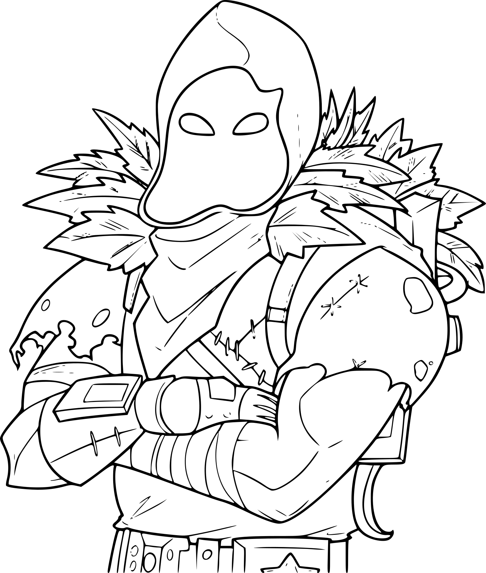 Coloriage Raven du jeu Fortnite à imprimer et colorier