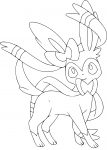 Disegno di Sylveon L'evoluzione di Eevee Pokemon da colorare